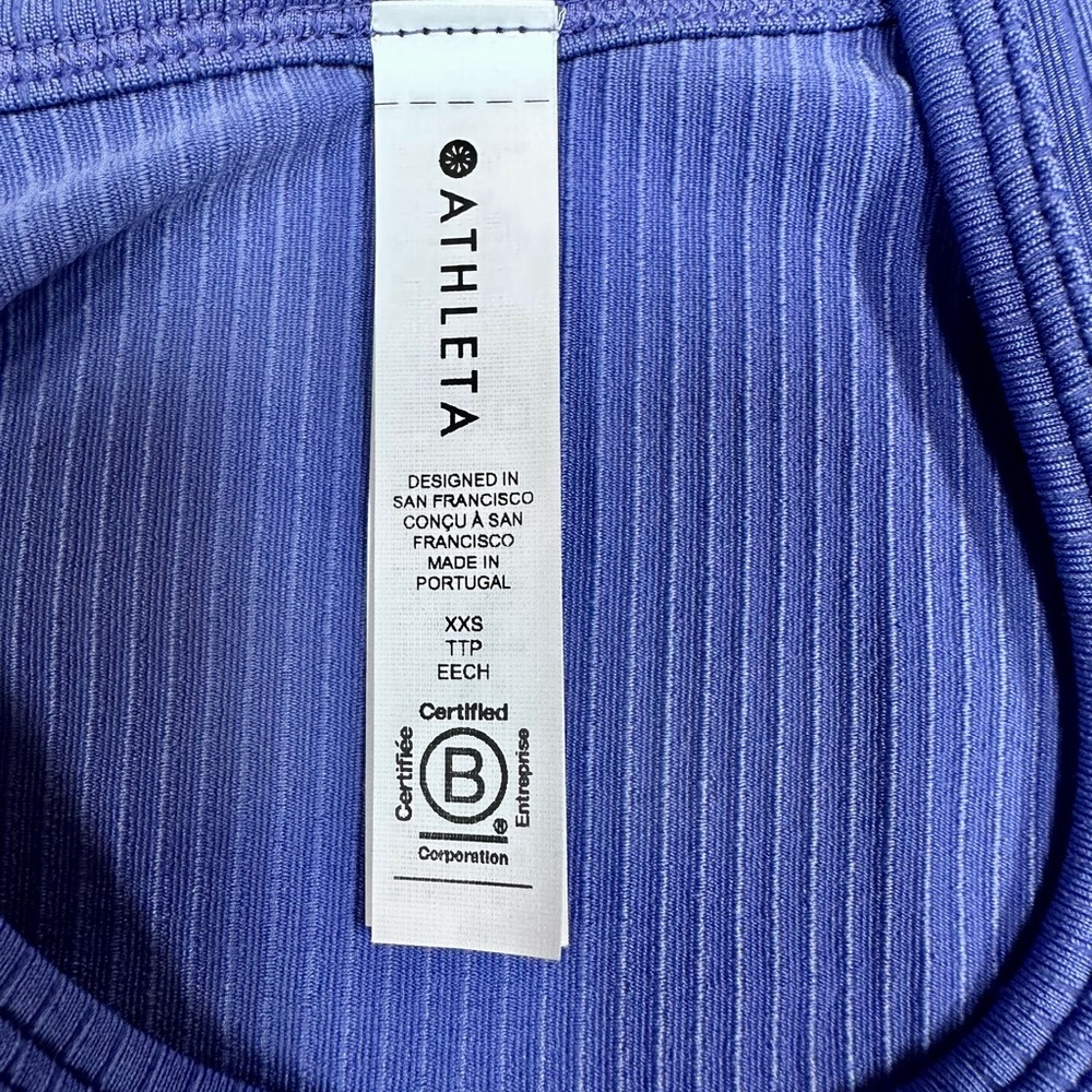 Blue Ribbed Tank Top - Picture 2 of 2